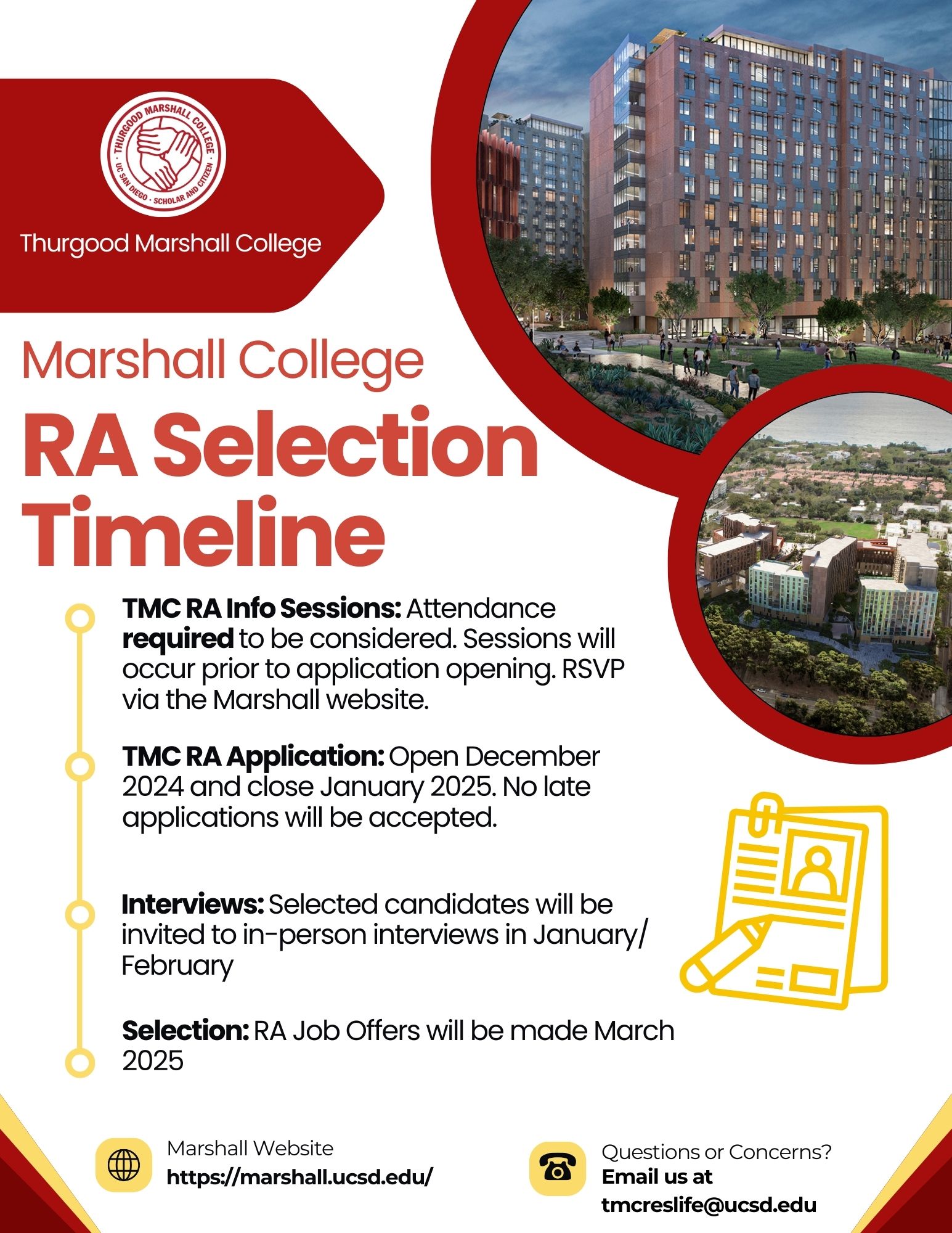 RA Selection Timeline